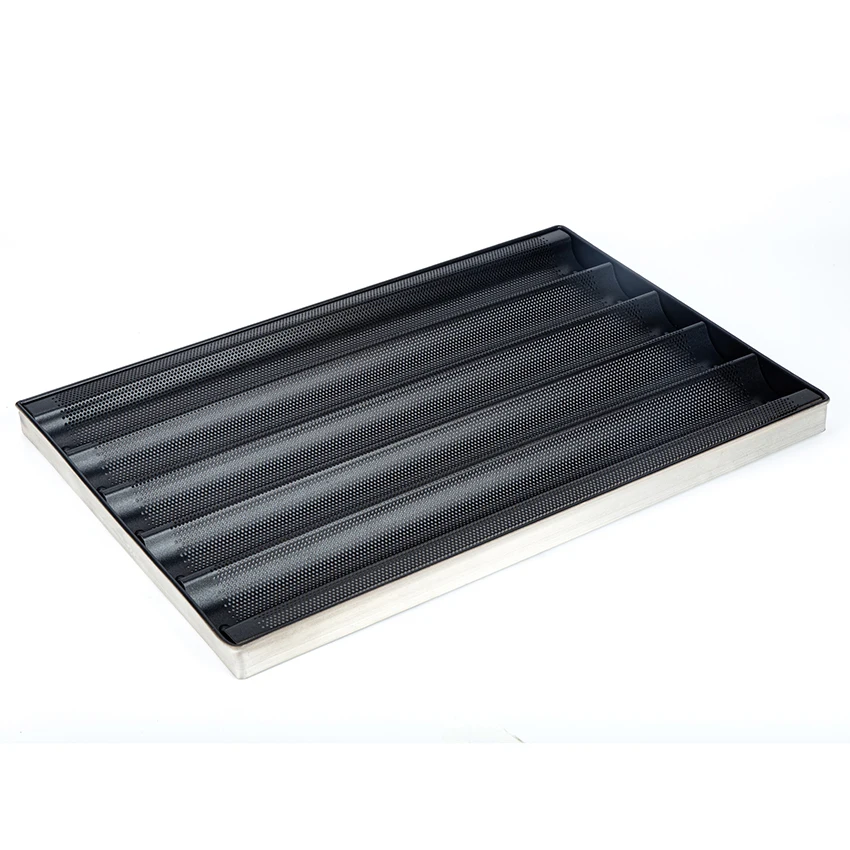 5 Rows Bakery baking aluminum bread plates round bread hamburger baking trays french stick trays