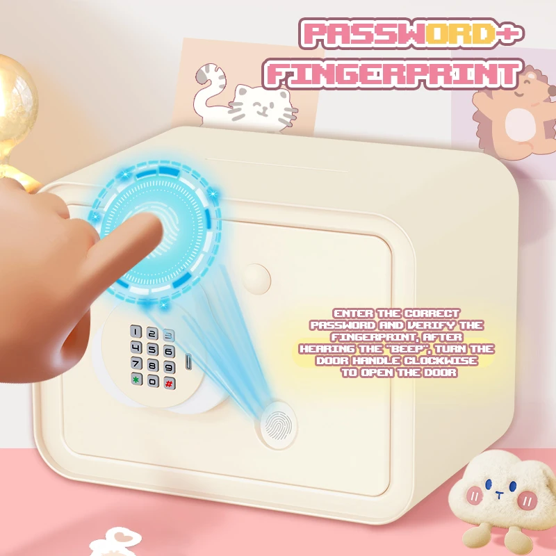 Large Plastic Square Piggy Bank Electronic atm Password Lovely Sustainable Smart Money Counting Safe Boxes Security For Kids