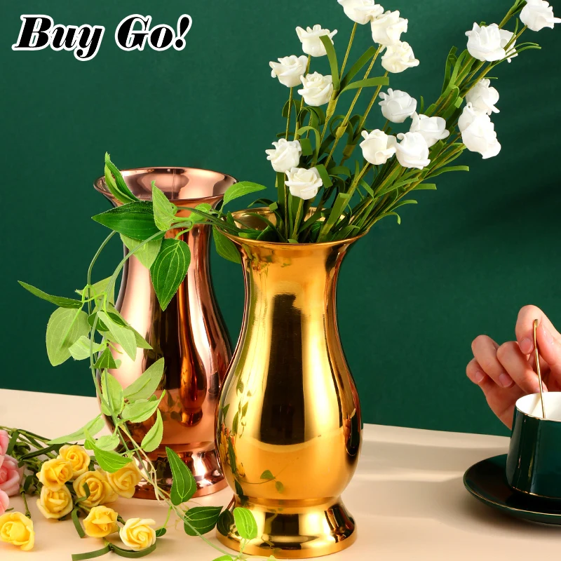 Metal Flower Vases  Home Decor Stainless Steel Vase Decorations For Home