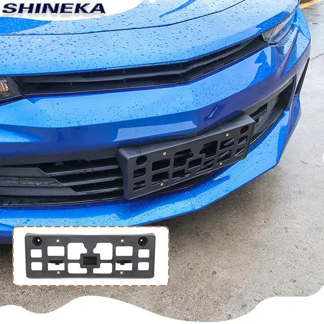 New Design ABS Fashion Black Car Front License Plate Frame Cover For Chevrolet Camaro 2017+