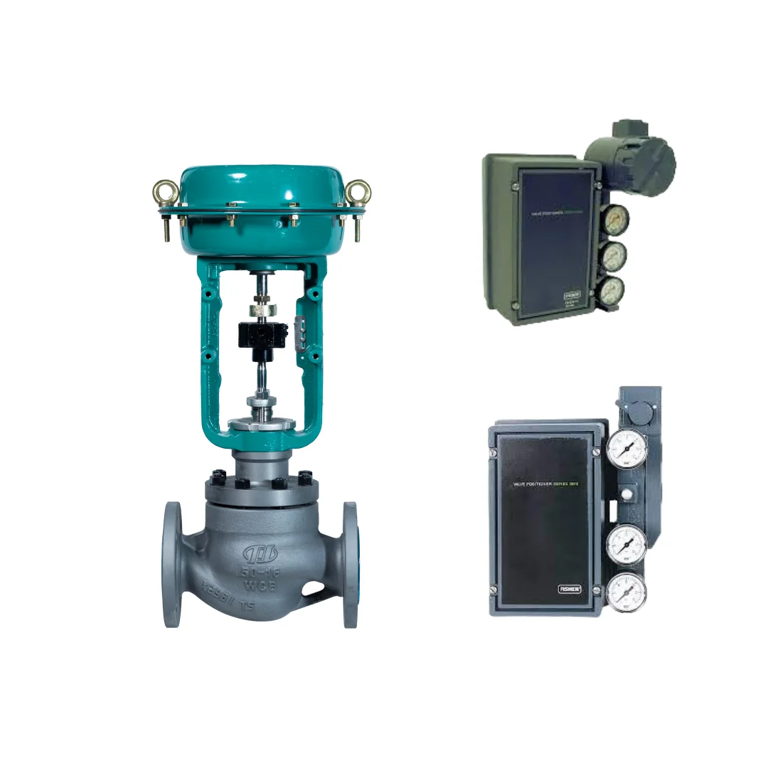 Fisher 3620J Electro Pneumatic Positioner With Masoneilan 78-40 Air Filter Regulator ASCO 210 Solenoid Valve for Control Valve