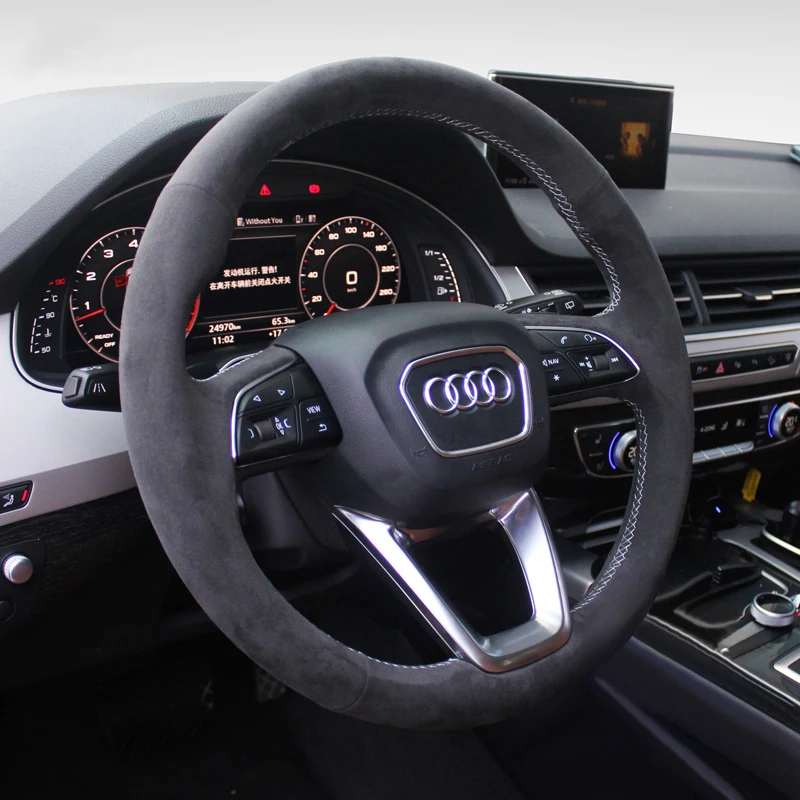 Крышка руля в алькантаре для Audi A4 (B9) Avant Allroad Q3 Q5 SQ5 Q7 SQ7 Q8 SQ8 2005 2006 2007 2008-2019