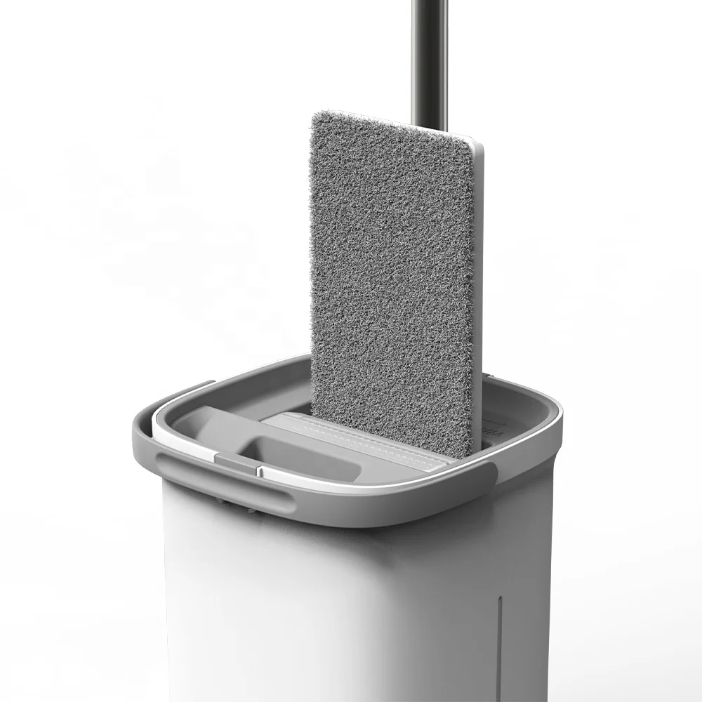 Home cleaning wash flat mop and bucket set squeeze mop bucket for flooring cleaning
