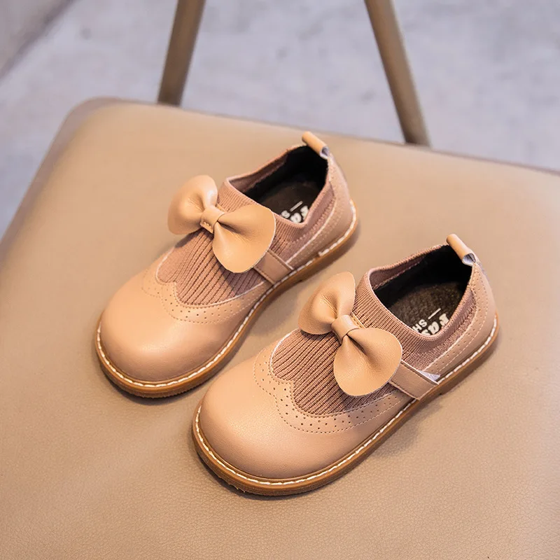  2020 New Fashion Children Princess Dance Shoes Kids Girl Dress Party Lovely Flats Casual Single Walkers Soft Slip-on