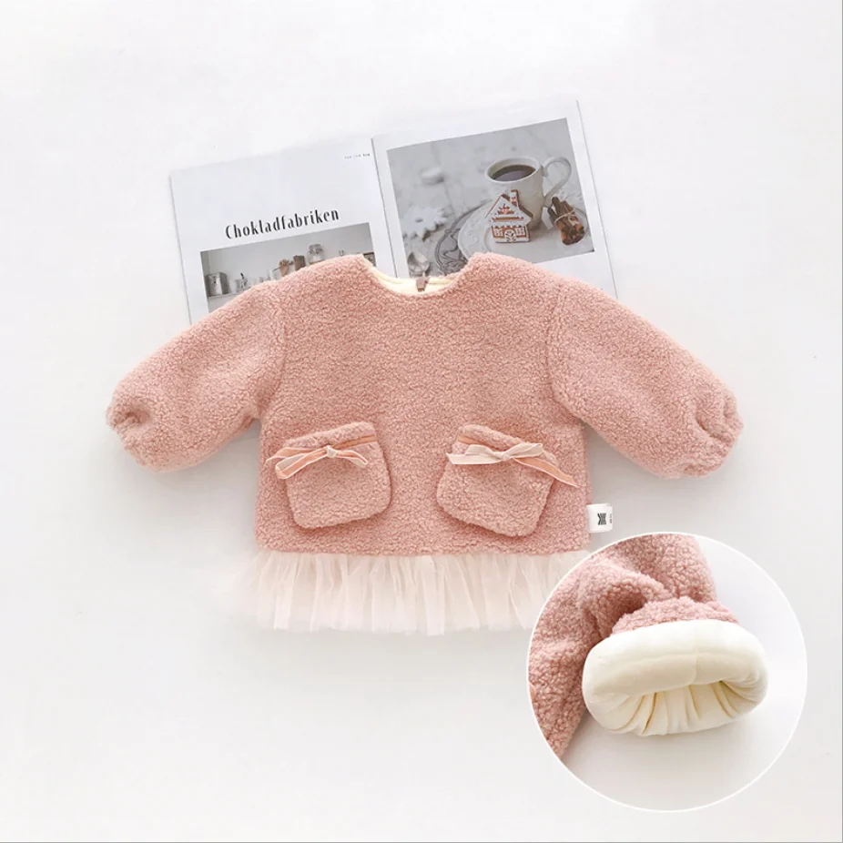 
ChengXi Newborn Baby Fuzzy hoodie Winter Baby Boys Girls Thickened hoodie for Winter 