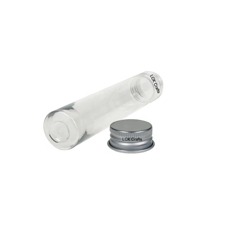 Cosmetic Travel Lotion Containers 65ml 150mm Flat Bottom Plastic Test Tube with Screw Caps