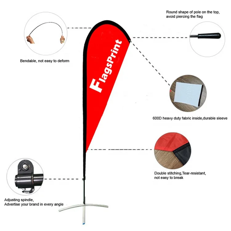 Custom Drapeau Publicitaire Exterieur France Outdoor Advertising Feather Beach Banner Flag Drapeau Publicitaire Exterieur