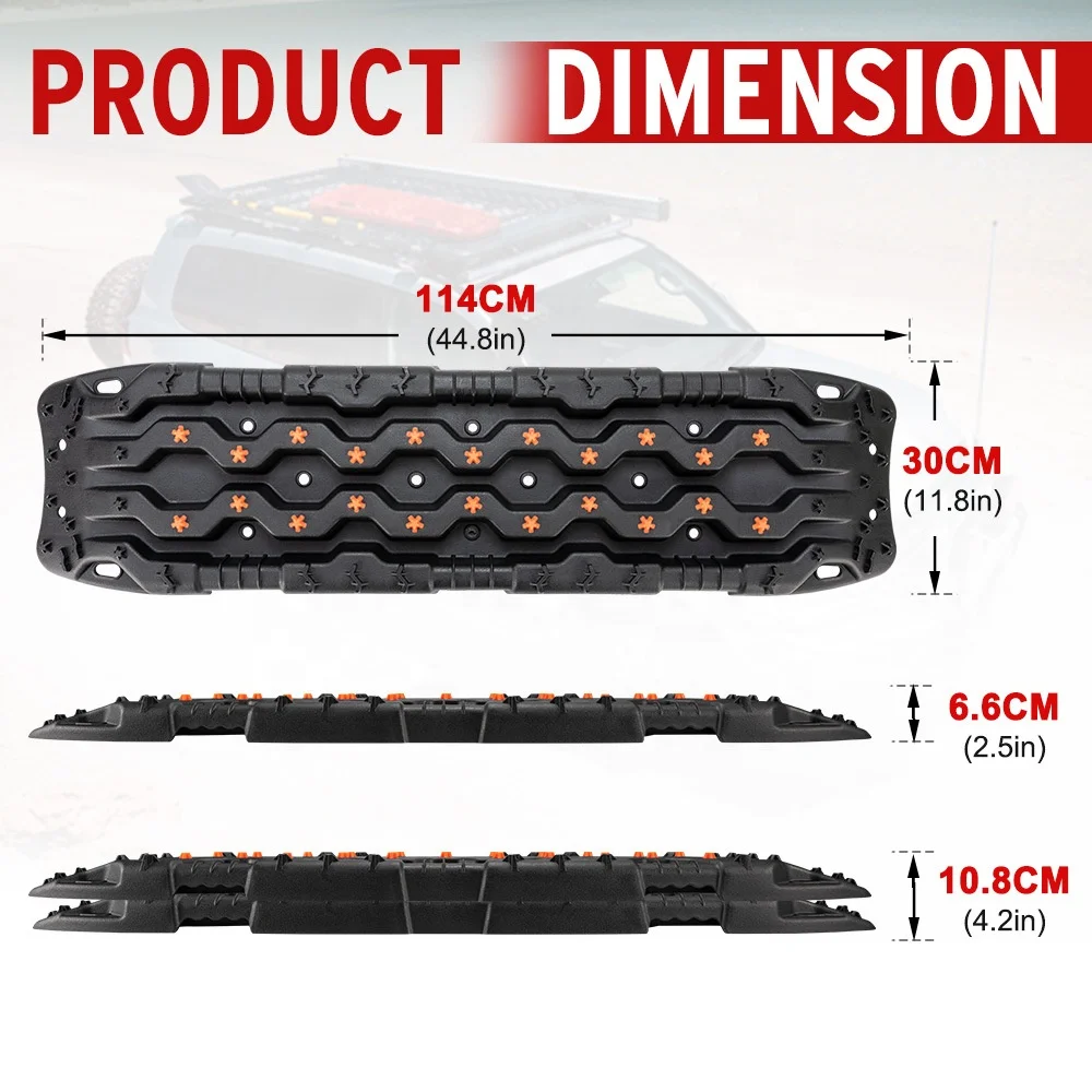 Dual color off-road 4x4 recovery track anti skate sand board snow and mud self rescue anti sinking board