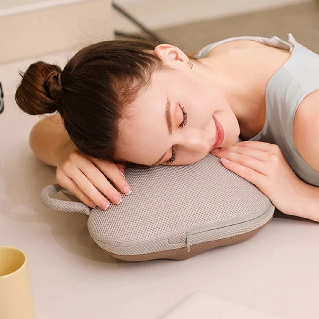 New Products Full Body Relaxing Massage Home Office Red Light Heating Health Care Heating Intelligent Shiatsu Massage Pillow