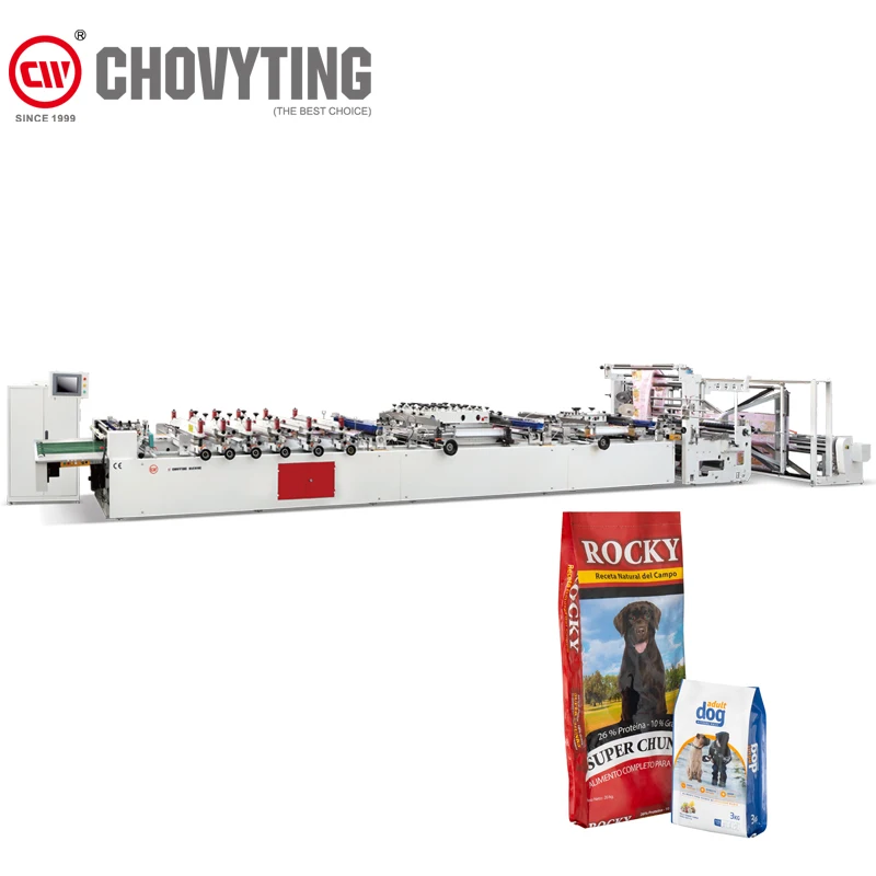 
Automatic laminated T sealing central sealing side gussets pouch bag making machine food packaging laminated bag making machine 