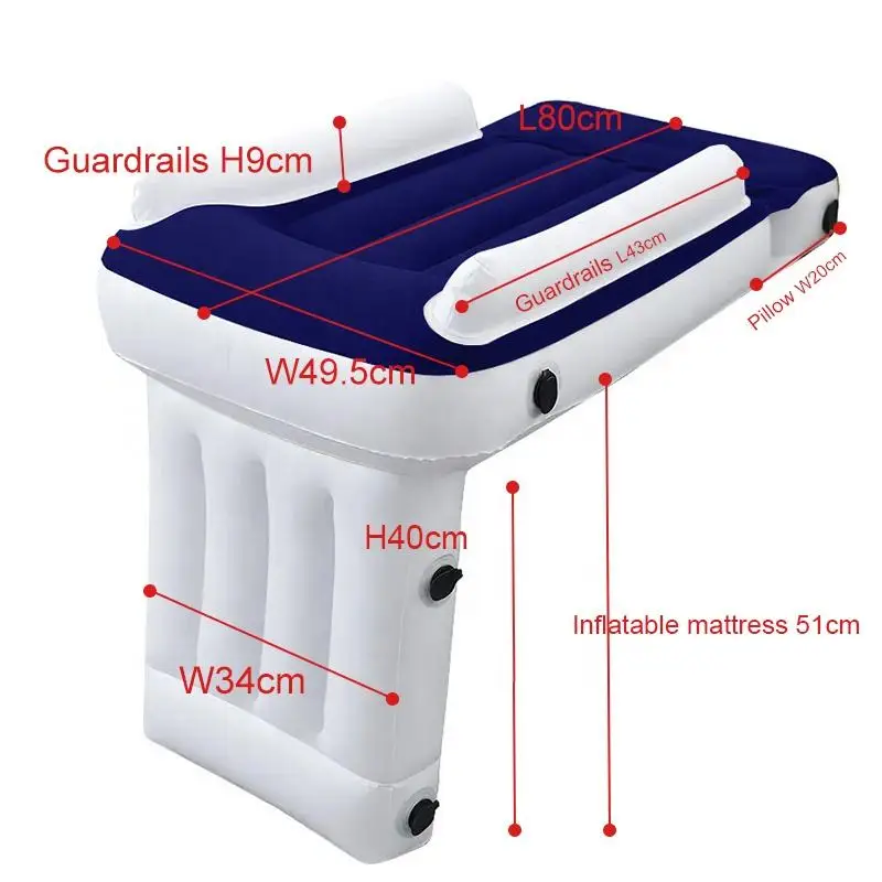 CQC-09 Toddler Airplane Bed Customized Wholesale Comfortable Flocking Portable Inflatable Baby Travel Airplane Kids Air Bed