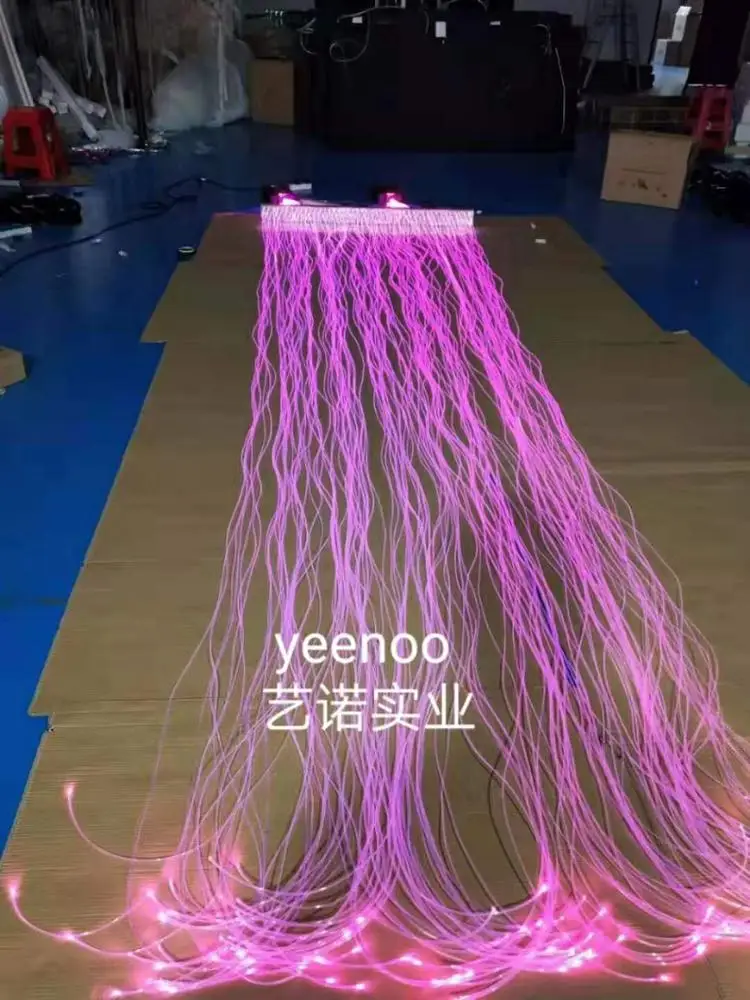 Underwater outdoor solid core lighting plastic fiber optic side glow cable 3.0mm 4.0mm 5.0mm size