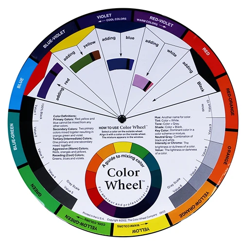 Hot Sale Makeup Permanent Color Wheel Tattoo Accessories Colorful Round Permanent Makeup Tattoo Color Wheel Paper Card