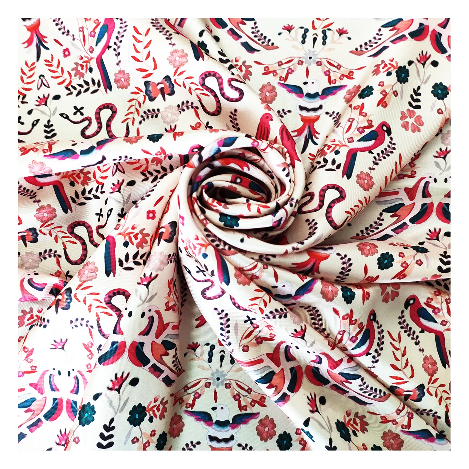 Wholesale Chine Silk Fabric Crepe De Custom Digital Print Silk Fabric 100% Silk