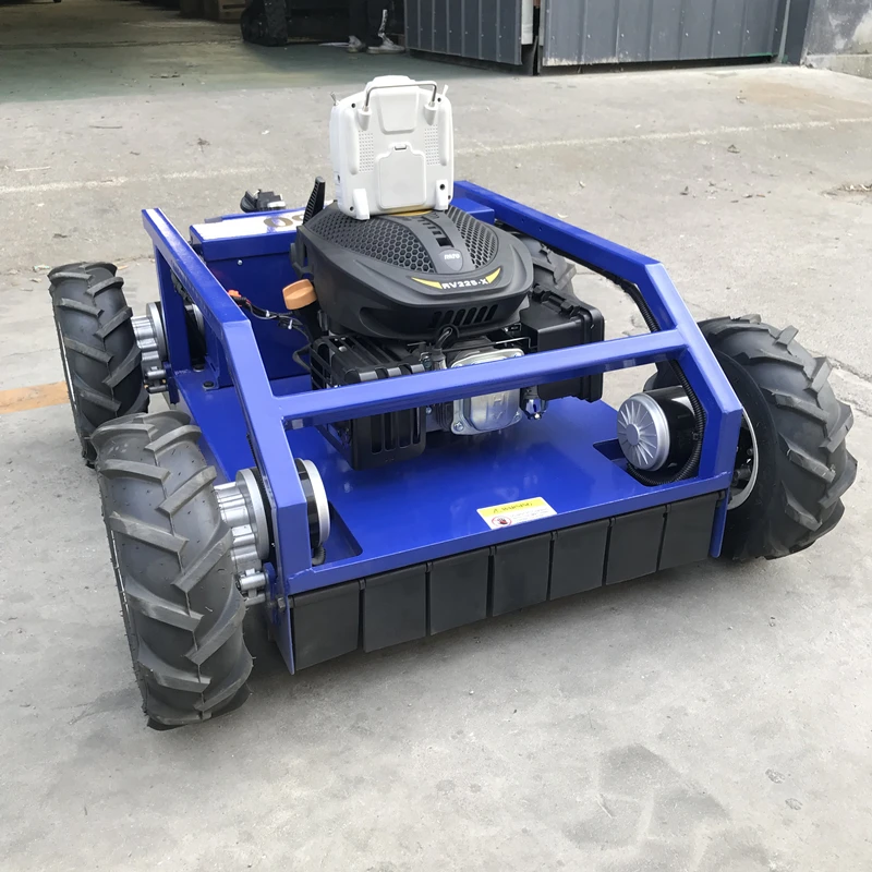 New robot remote lawn mower tire type can climb slope mini robot lawn mower for home farm garden golf course