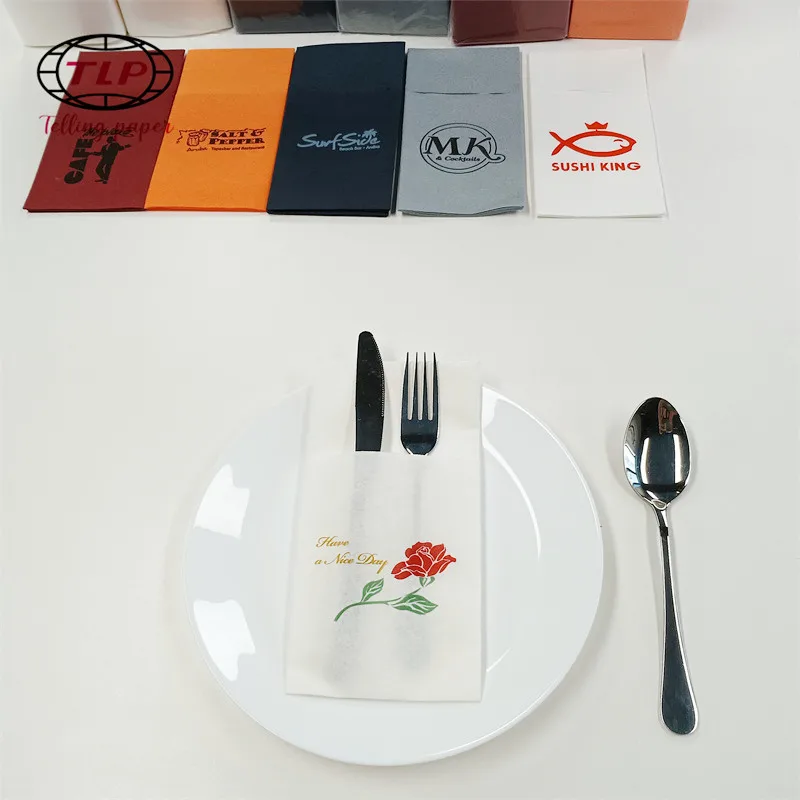 Factory Price Customized Printed Disposable Paper Dinner Napkins Guest Towel Airlaid Paper Napkins