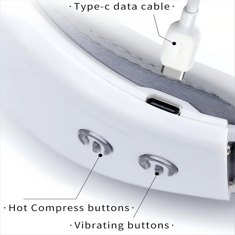 Multifunction Intelligent Smart Eye Massager Heating Vibration Rechargeable Therapy Massage Appareil de Massage du Visage Eyes