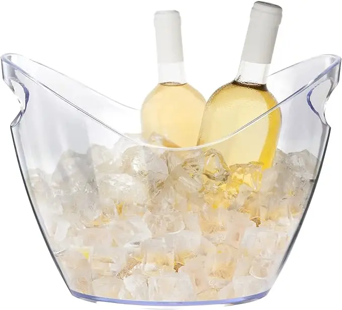 Multipurpose Acrylic Ice Bucket Beer Cooler Barrel Ice Buckets Ice Cube Storage Bucket  Wine Champagne Beer Container Holder