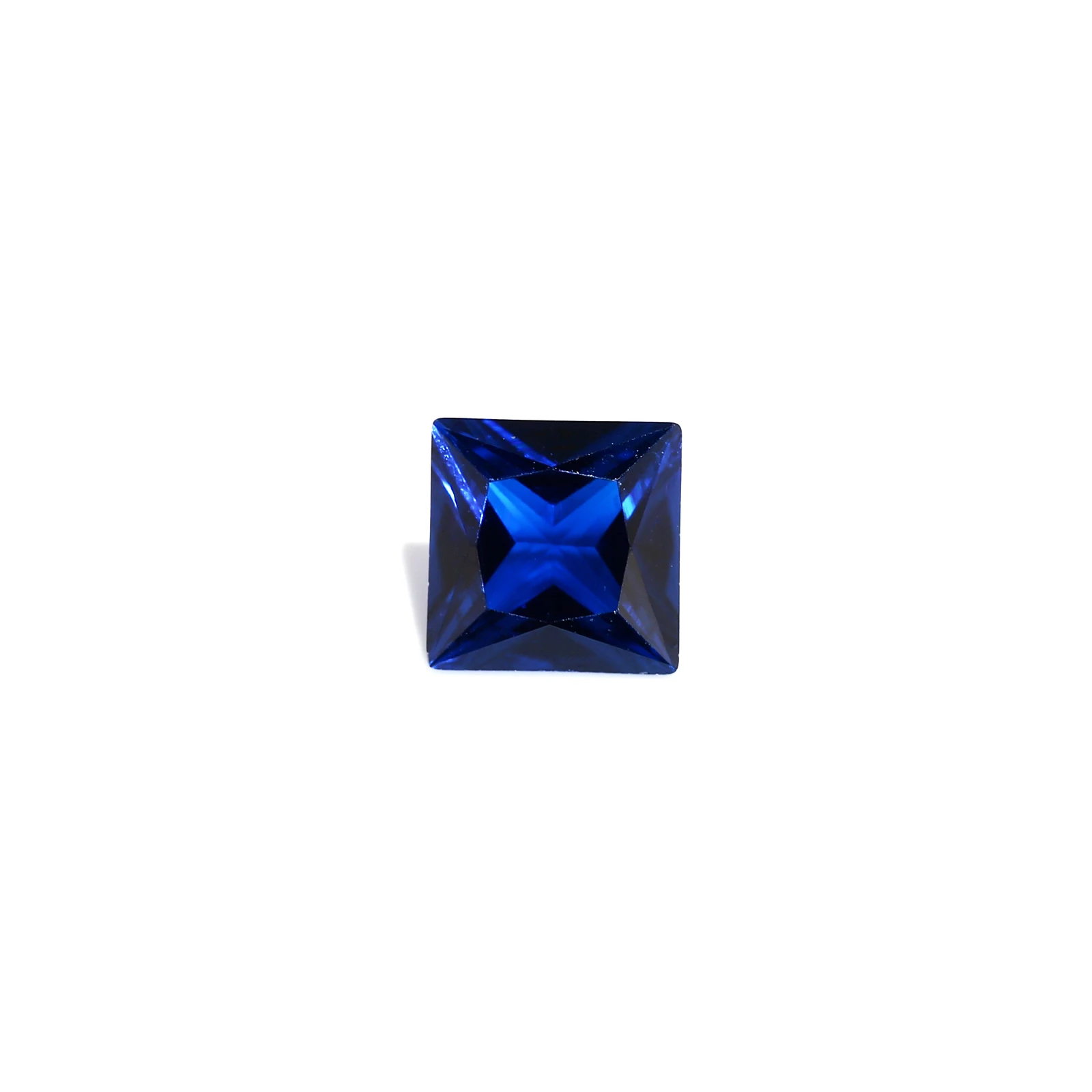 Megan wholesale Synthetic Brilliant Cut 8# princess cut fancy deep blue lab grown jewelry  making 1.6Mm Corundum Loose Stones