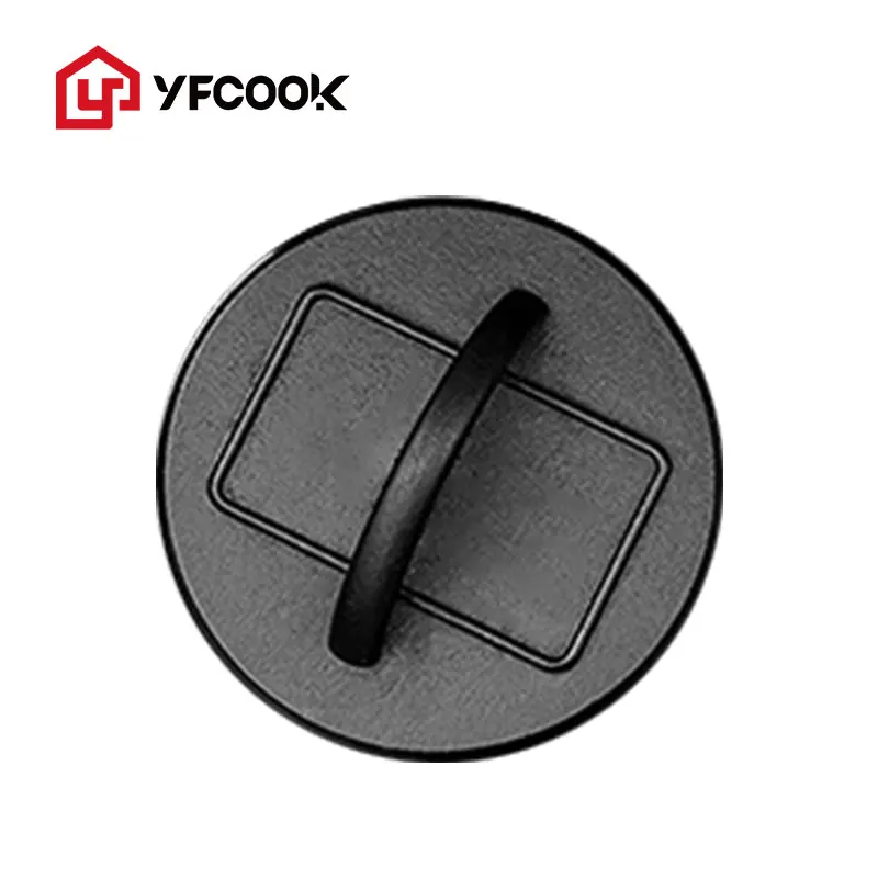 Preseasoned 6.25 Inch Custom Cookware Round Black Bacon BBQ Cast Iron Meat Press Burger Press Grill Meat Press