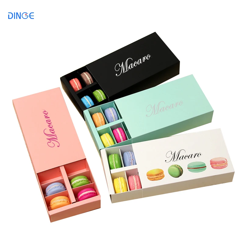 macaron box clear custom gold packaging package paper gift wholesale with window plastic handle lid macaron boxes