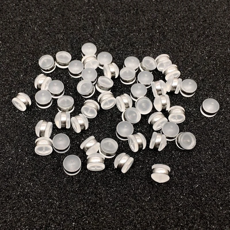 DIY Accessory Jewelry Findings Gold Silver Metal Brass Silicone Plastic Earring Stud Fit Backings Ear Back Stoppers