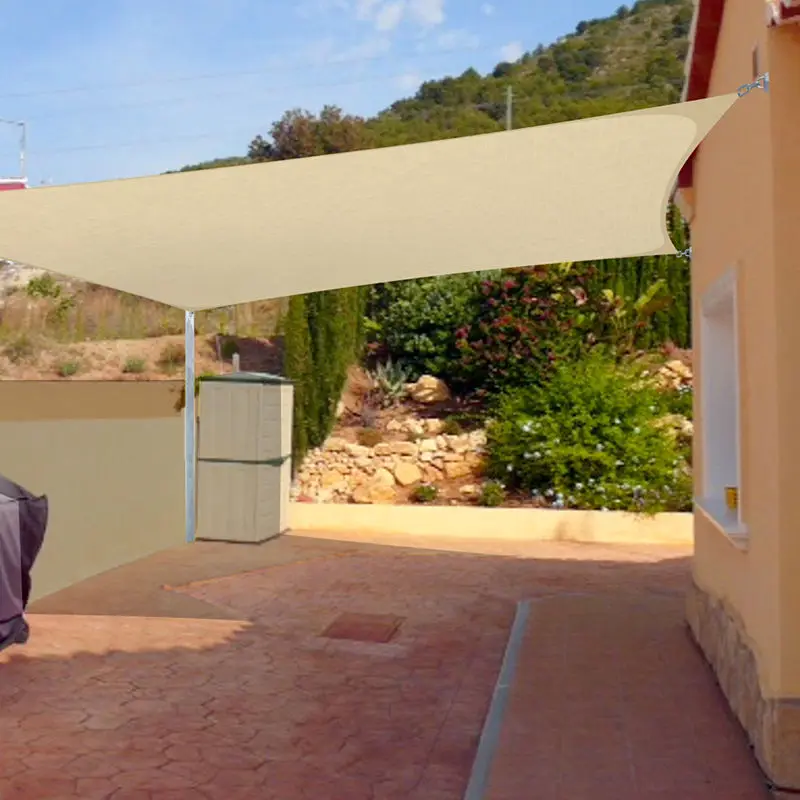 China Manufacturer Balcony Garden Sun Shade Sail Canopy Manual Terrace Awning  Triangle  Outdoor Awning