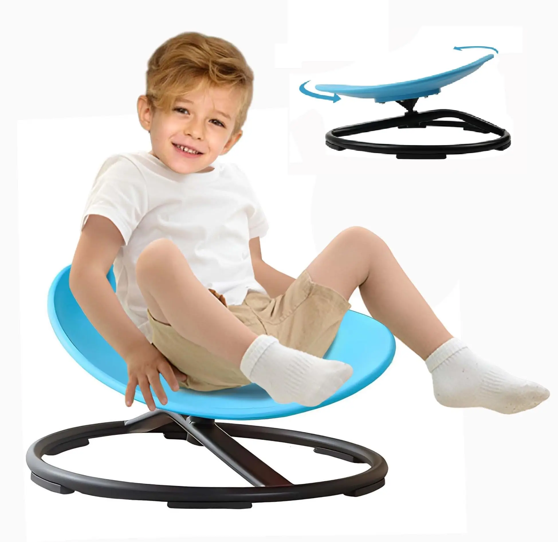 Autism Kids Swivel Chair Kids Spinning Chair Balance Training Equipment Kids Sensory Toys,Carousel Spin Sensory Seat for Toddler