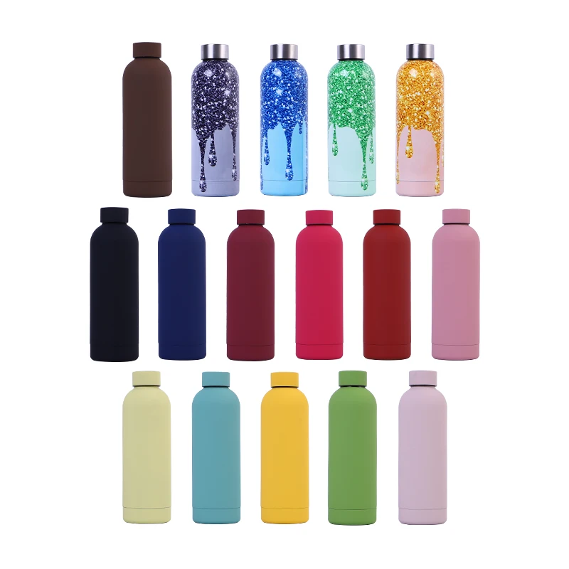 Custom Logo  Double Wall 18/8 Stainless Steel Insulated Thermos Vacuum Flasks Small Mouth Sport Travel Thermal Water Bottle
