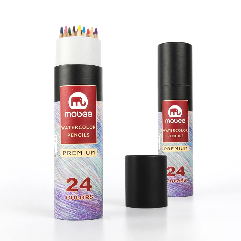 Gxin K001B24 24 Colors  custom Colored Pencil  set Water Soluble for kids Soft Wood Watercolor Drawing School Art Supplies