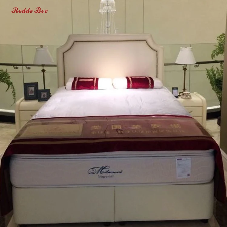 
European Style modern double bed fabric wooden bed frame with storage from bed factory B1010 