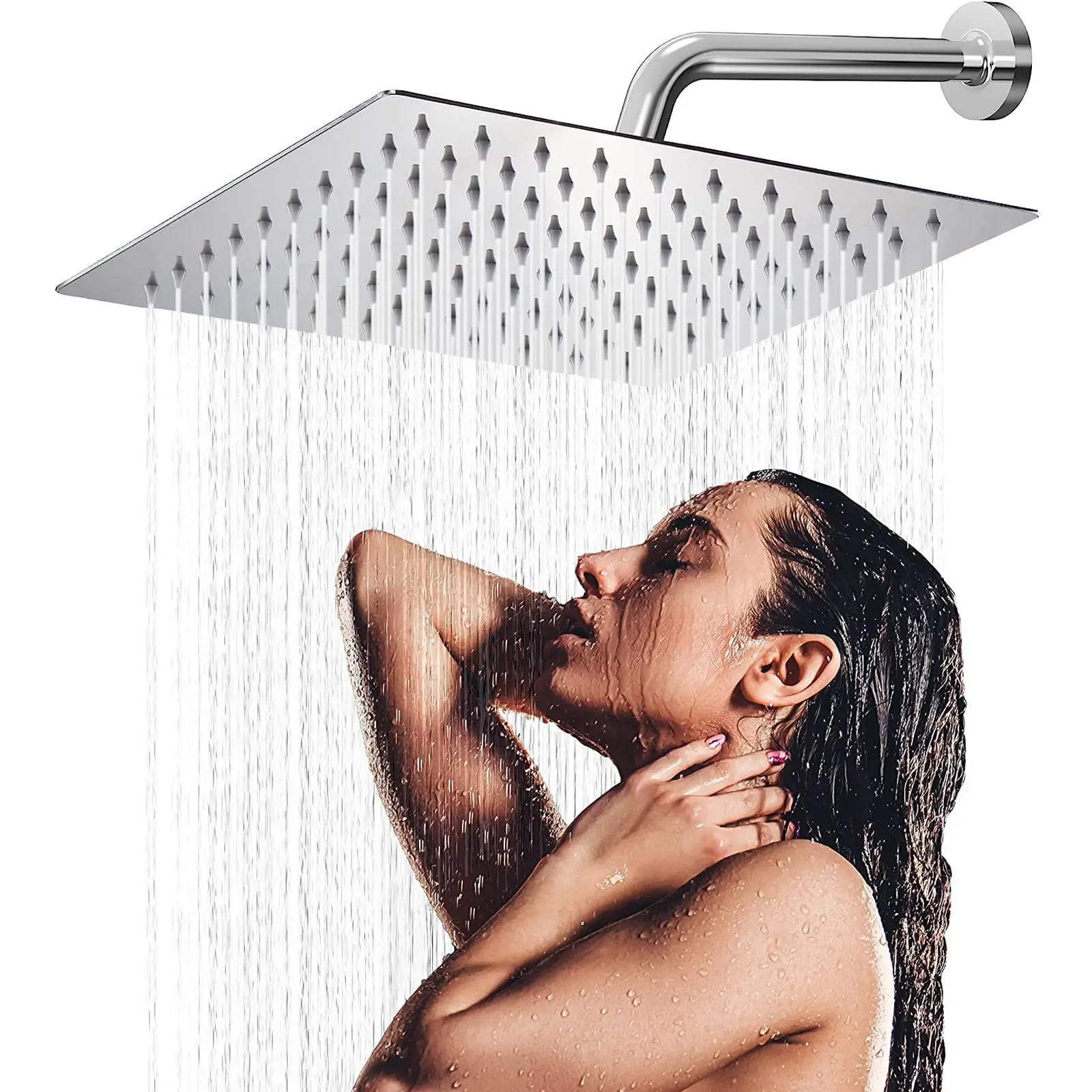 High Quality Matte Black Bathroom Bath Shower Mixer Faucet System Set Rainfall Shower Head Kit Good Quality Sanitary Ware Suite