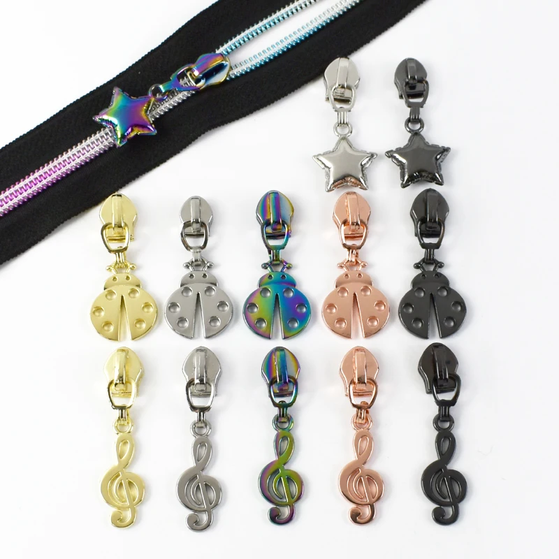Meetee ZT971 5# for Nylon Zippers Tapes Bag Pocket Clothes Decor Zips Pull Zip Repair Kits DIY Sewing Zipper Slider