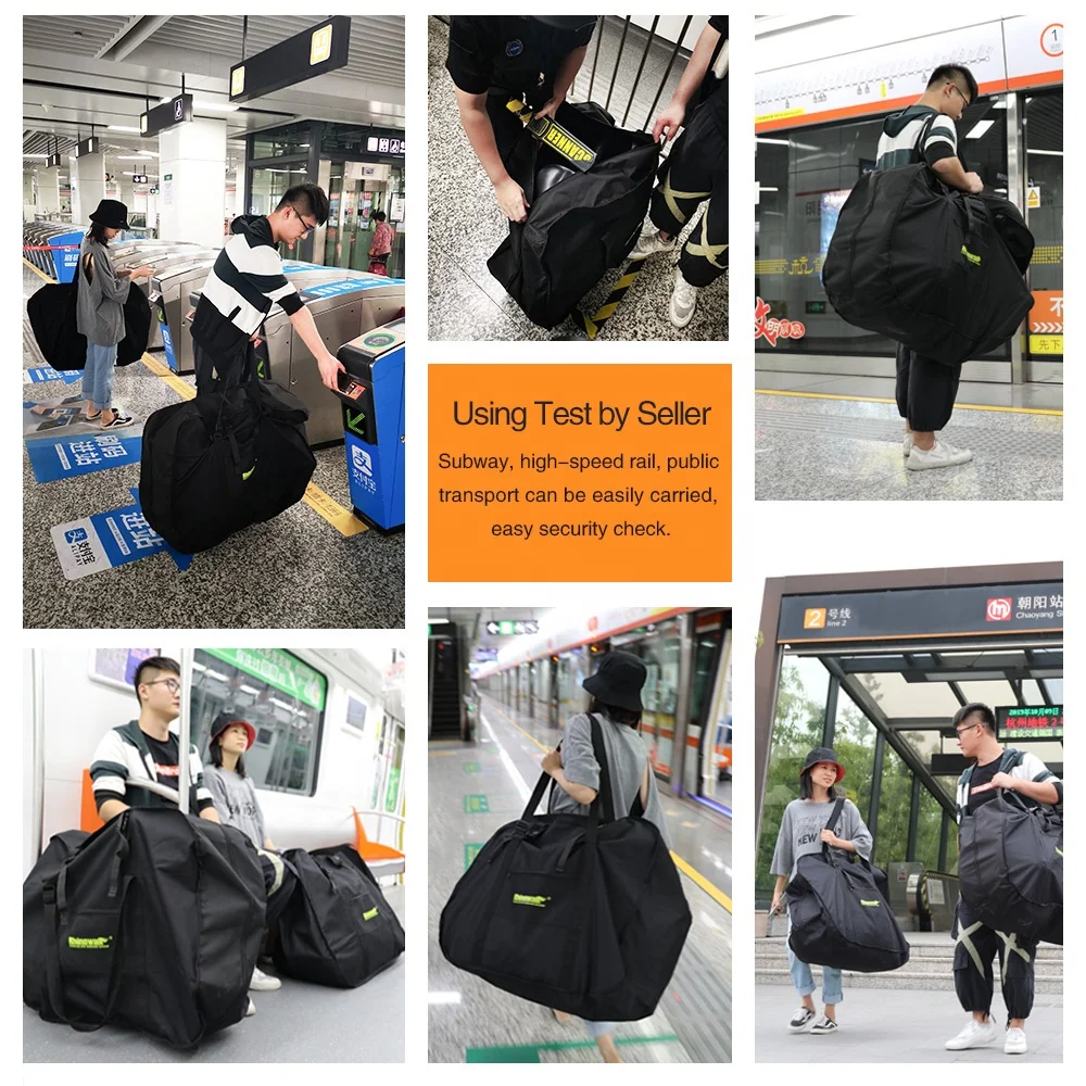 Rhinowalk 20 Inch Folding Bike Carry Bag Portable Bicycle Carry Bag Cycling Bike Transport Case Travel Bicycle Accessories