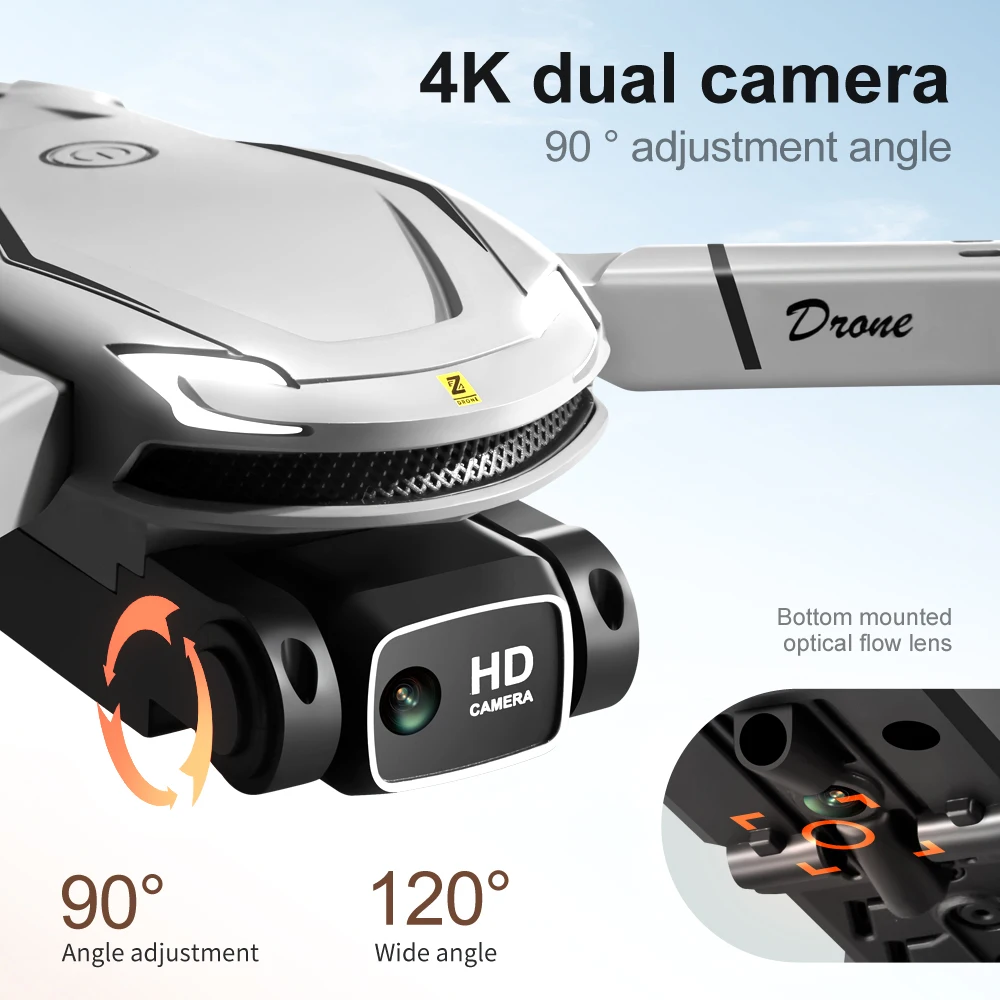Headless 2.4g Wifi Mode Drones 4k Profesional V-88 Hd Dual Camera Beginner Long Range Rc Foldable Mini Drone