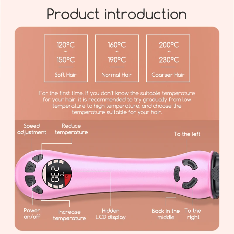 Oem Factory Price Magic Hair Styler Curling Irons Waver Wand Automatic Hair Curler Iron Electric Auto Rotating Hair Crimper Iron