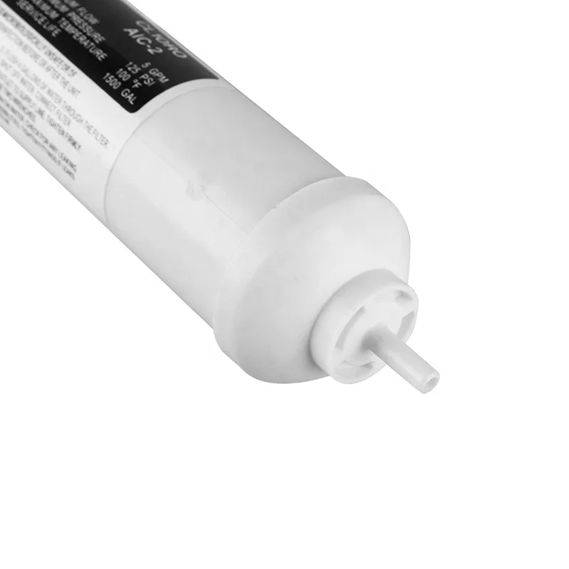 Korea type quick connect fitting water filter cartridge post inline carbon filter replacement for water dispenser T33 last stage