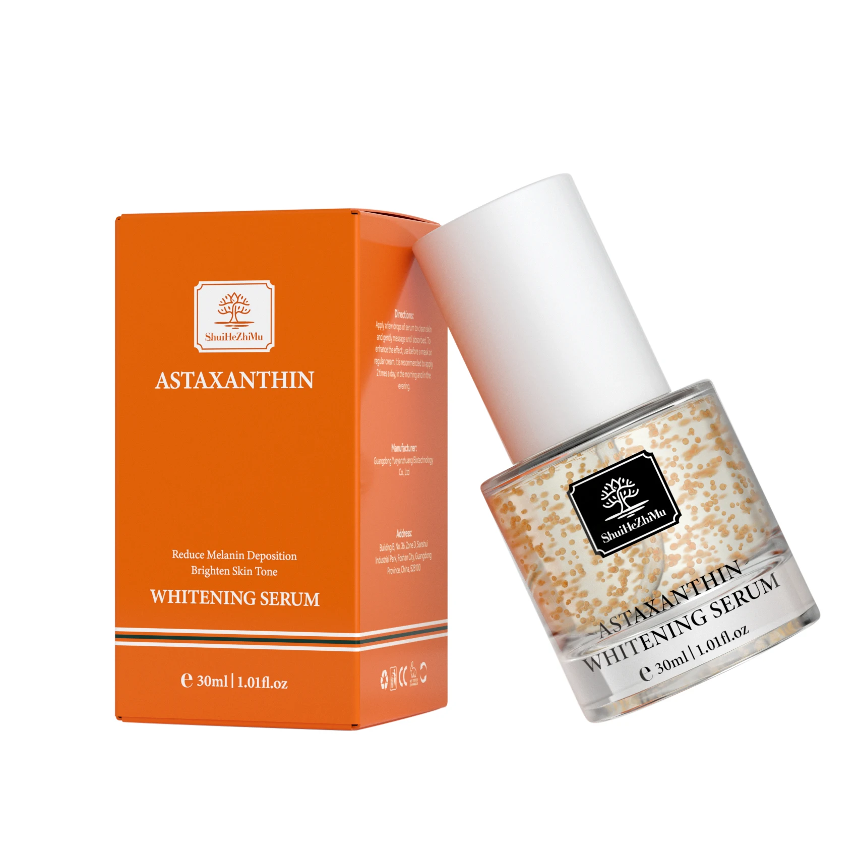 Natural Skin Moisturizing Nourishing Serum Organic Whitening Face Serum Astaxanthin Whitening Face Serum