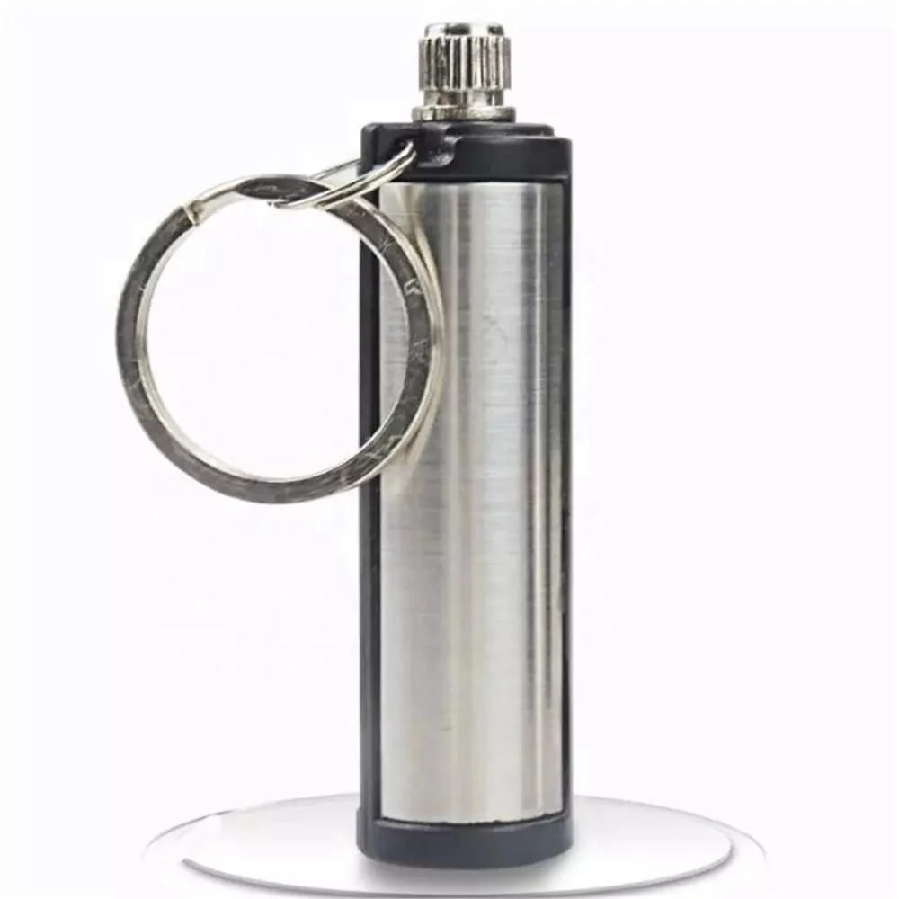 New arrival Camping Metal Match Fire Starter Gas Oil Flints Lighter With KeyChain