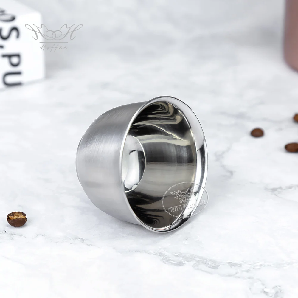 Unbreakable 80/50ml Mini Tea Cup Stainless Steel Double Wall Tiny Tasting Teacups Insulated Sake Tea Bowl Cup For Travel