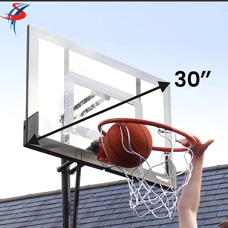 018Q Cheap Professional Adjustable Outdoor Portable Moveable Basketball Hoop Stand In Ground Basketball Ring System
