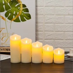 D7.5cm simulation teardrop electronic candle household smokeless lighting flame swing LED candle