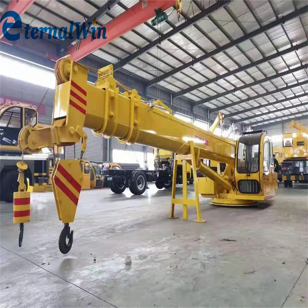 15 ton diesel and electric dual power barge crane with cab price