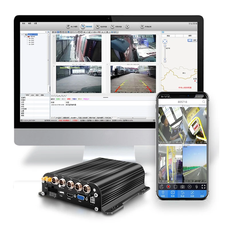 Manufacturer price  full solution dvr 4G GPS WIFI mdvr 4ch mobile car dvr recorder hard disk MDVR