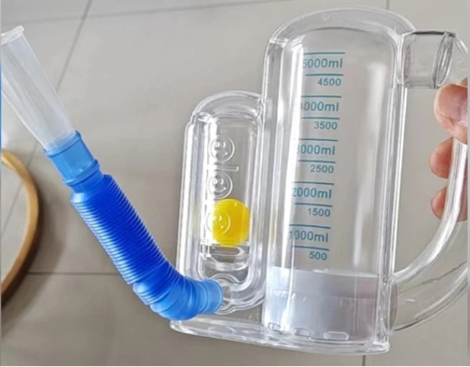 Single Ball Breathing Trainer Medical Breath Exerciser Lung Respiratory Training Device for Incentive Spirometers