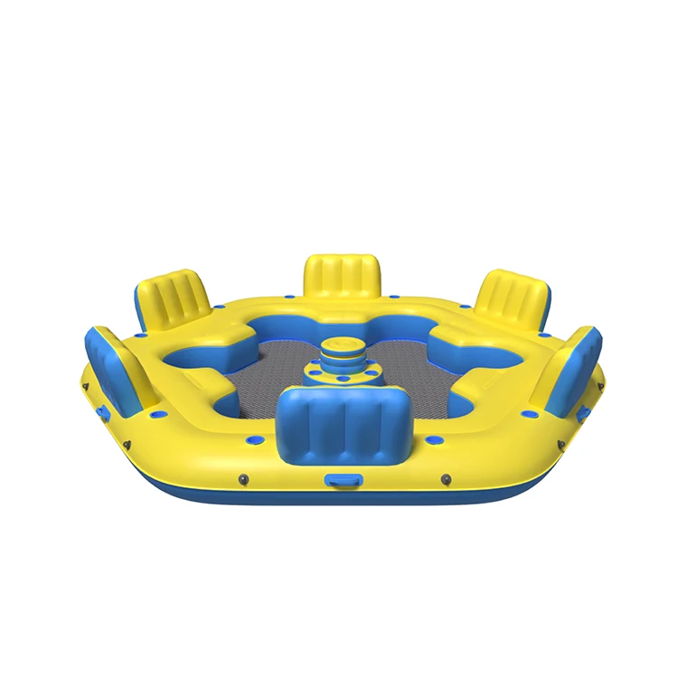 GREAT FAST watersport wakeboard Inflatable relax Pool Tropical Tahiti Floating Party Lounge Platform Raft Island with Air Pump