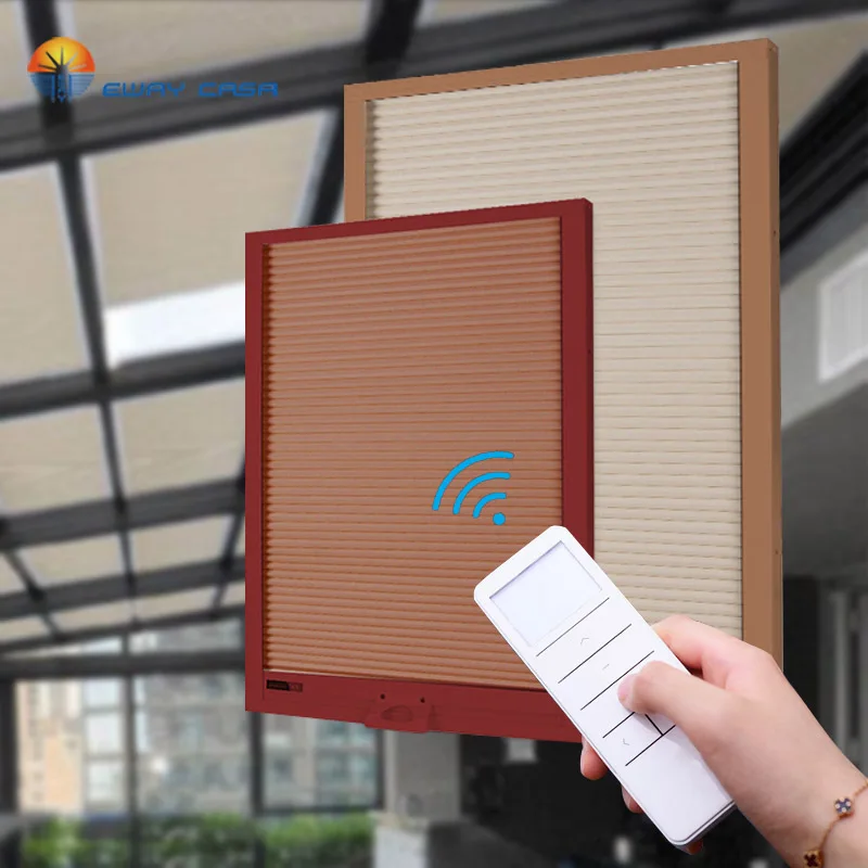
Honeycomb blinds for roof window motorized cellular blinds honeycomb blinds fabric customized size factory recommend HCB-FF 