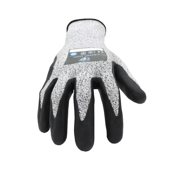 PS CNF316 soft nitrile foam coating cut resistant work glove anti-oil comfort fit high dexterity hand protection