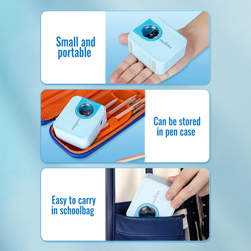 Tenwin 8316 Tungsten Steel Tool Holder Camera Shaped Electric Pencil Sharpener Battery Powered Plastic Sharpeners