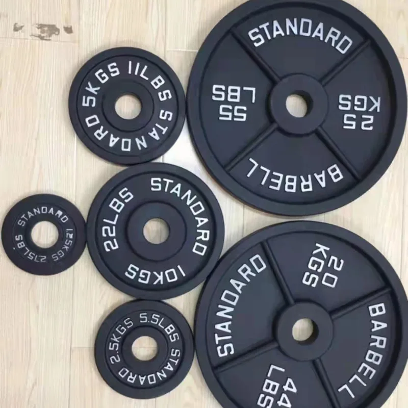 gym fitness equipment 25 kg cast iron barbell plate weight bumper plate sets diameter 50 for weightlifting exercise